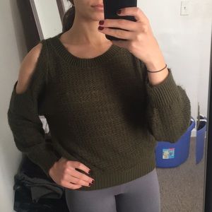 Cold shoulder sweater